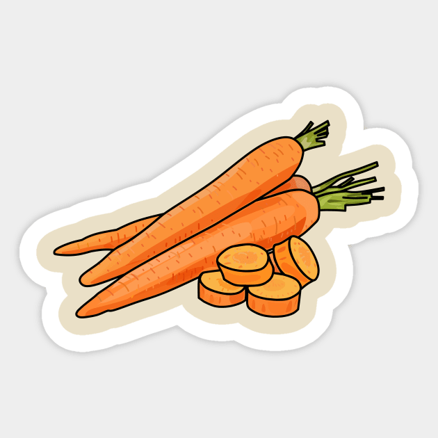 Carrot cartoon illustration Sticker by Miss Cartoon